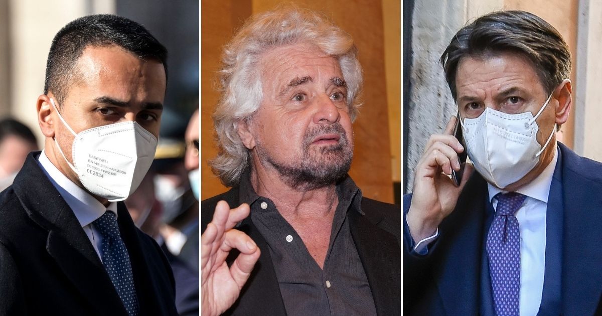 luigi di maio beppe grillo giuseppe conte