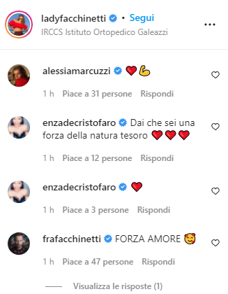 Francesco Facchinetti commenta l'incidente avuto dalla moglie Wilma sui social: arrivano i commenti dei vip