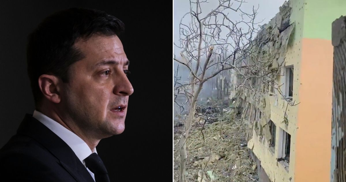 Zelensky sull'ospedale pediatrico di Mariupol bombardato dai russi: "Bambini sotto le macerie. È atroce"