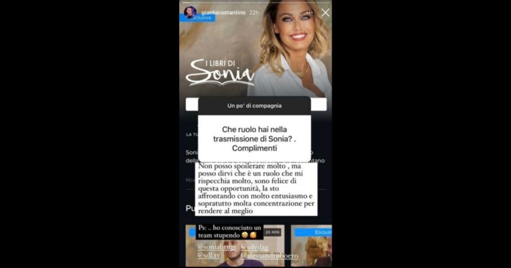 Sonia Bruganelli sceglie Gianluca Costantino per il suo programma: le prime parole dell'ex gieffino sul lavoro