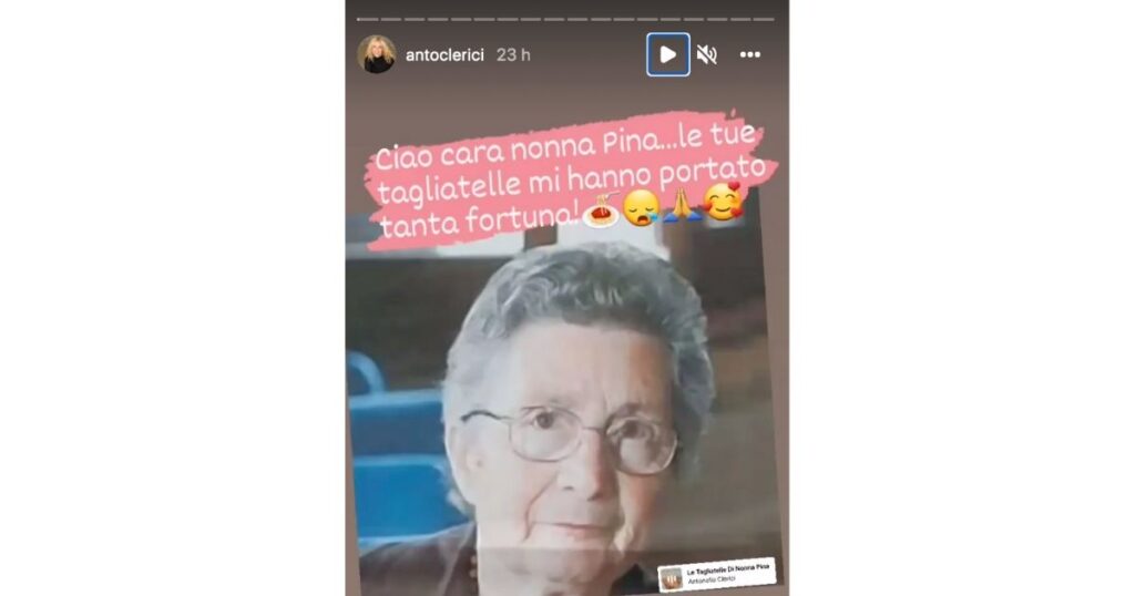 antonella clerici storia nonna pina