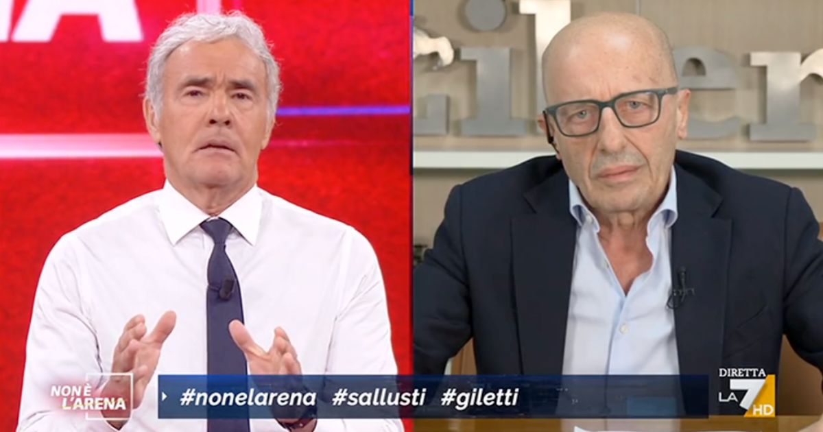 alessandro sallusti massimo giletti non è l'arena