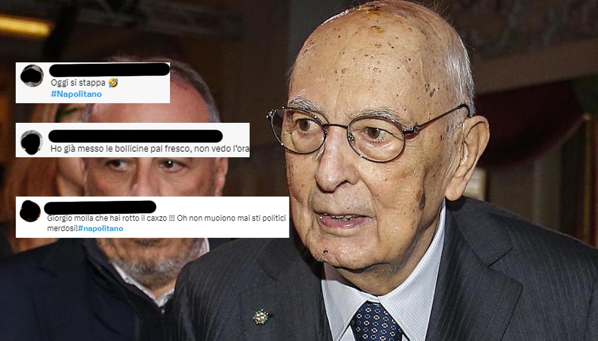 Hater scatenati contro Napolitano: “Non ci mancherai”