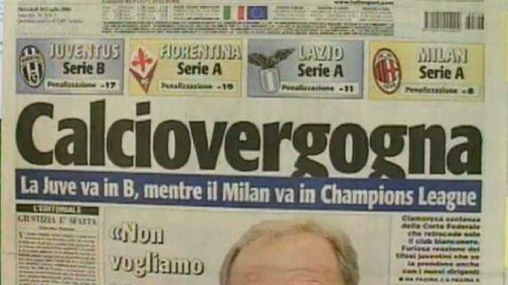 Si conclude Calciopoli dopo 17 anni: la Juve ritira il ricorso