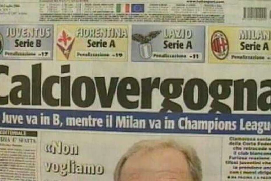 Si conclude Calciopoli dopo 17 anni: la Juve ritira il ricorso