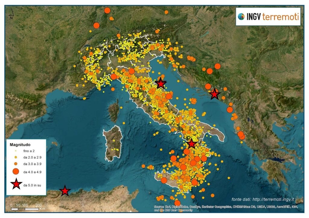 terremoto Piacenza Vigolzone magnitudo