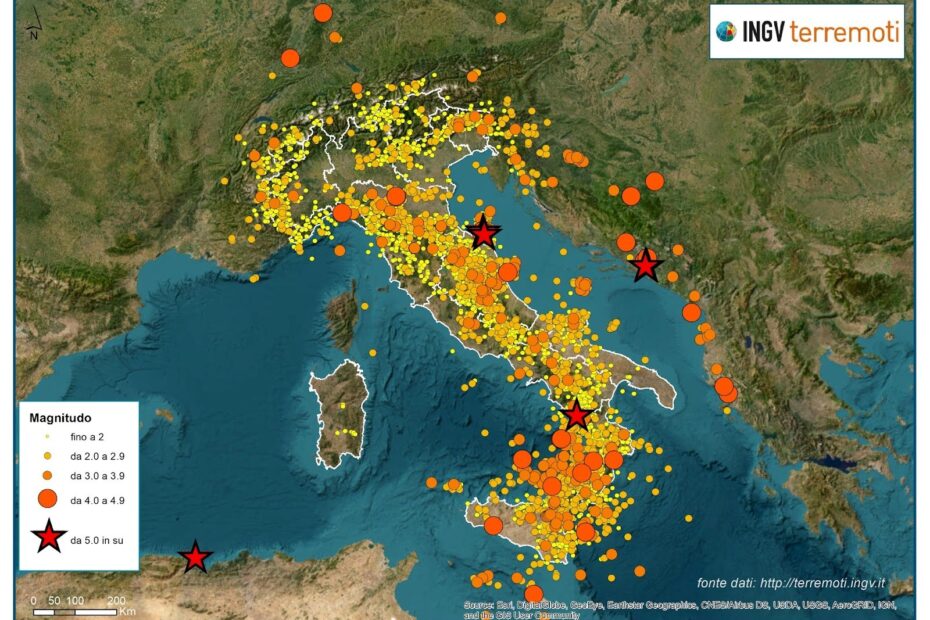 terremoto Piacenza Vigolzone magnitudo