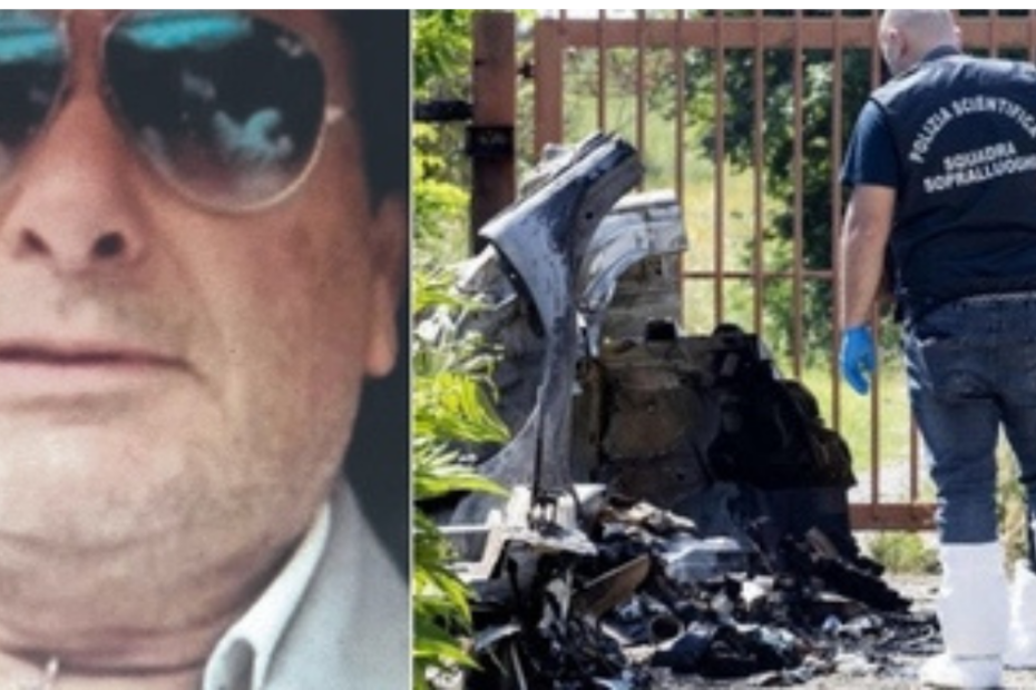 I resti carbonizzati di Paolo Caprio all'interno della Dacia Duster