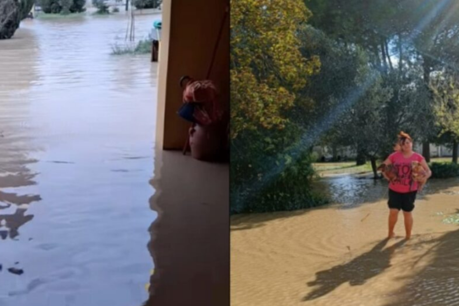 Rebecca, ex gieffina mostra la casa allagata dall'alluvione e piange: "Signore aiutaci"