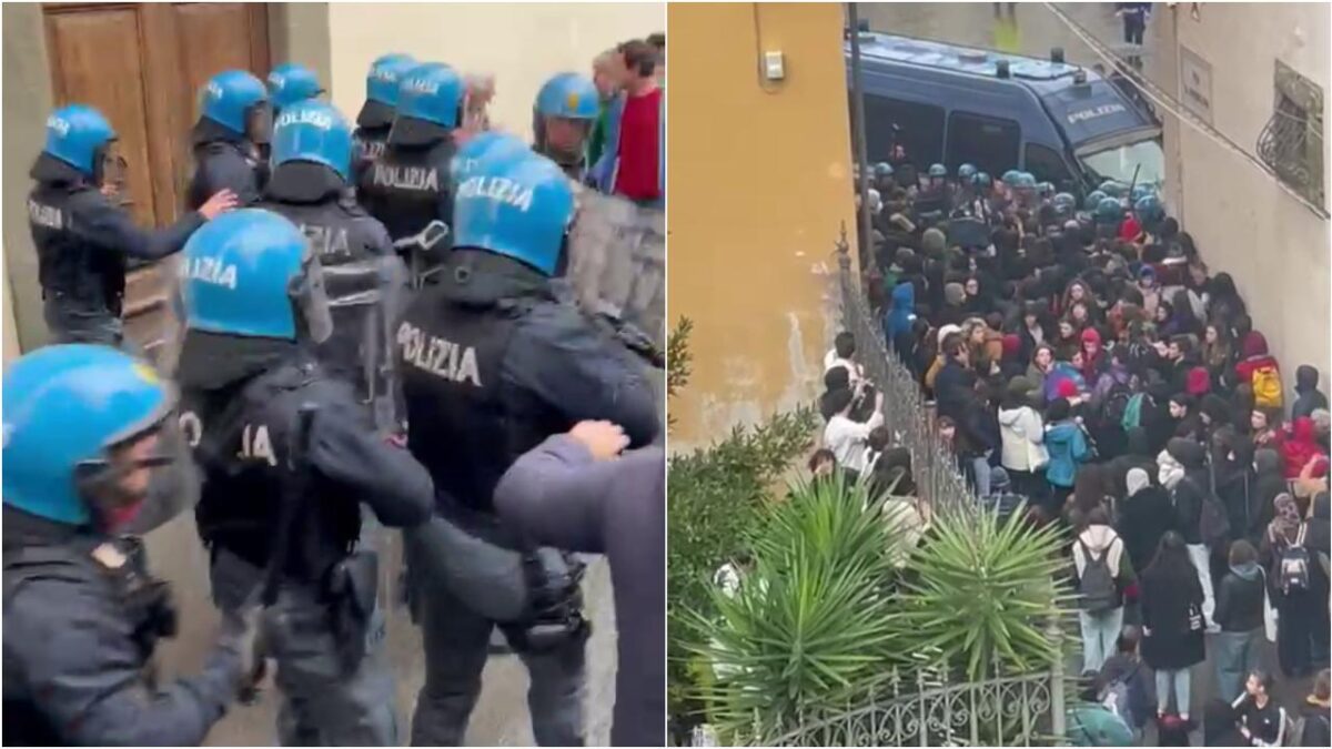 pisa cariche polizia