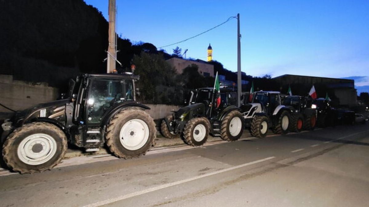 protesta trattori Sanremo Roma