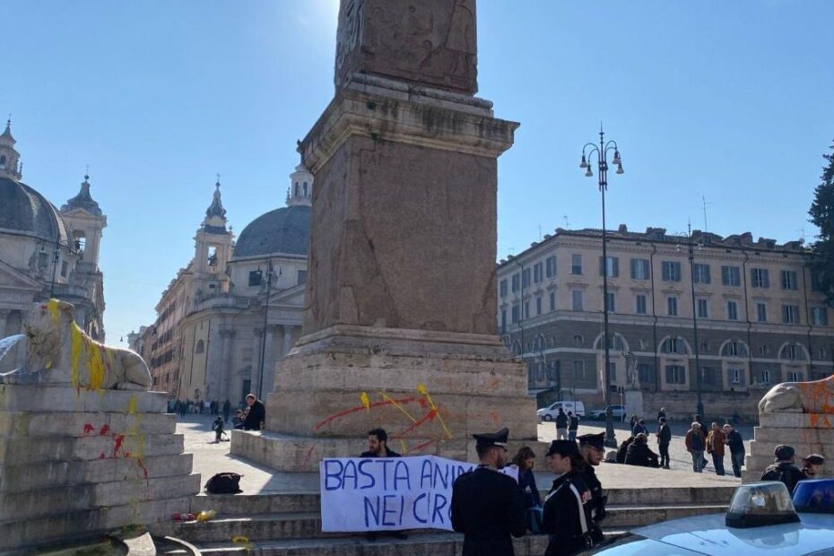 imbrattata Fontana Leoni Roma