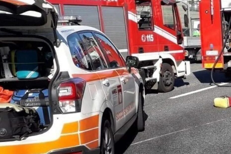 incidente autostrada A21 neonato