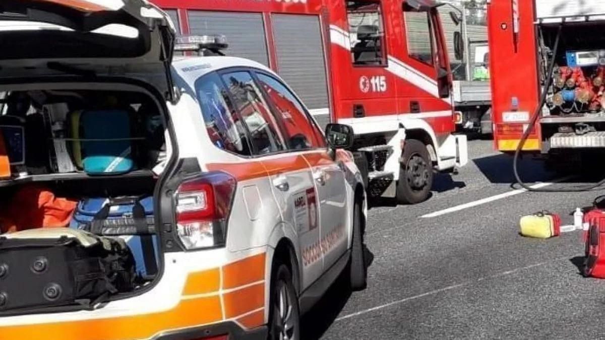 incidente autostrada A21 neonato
