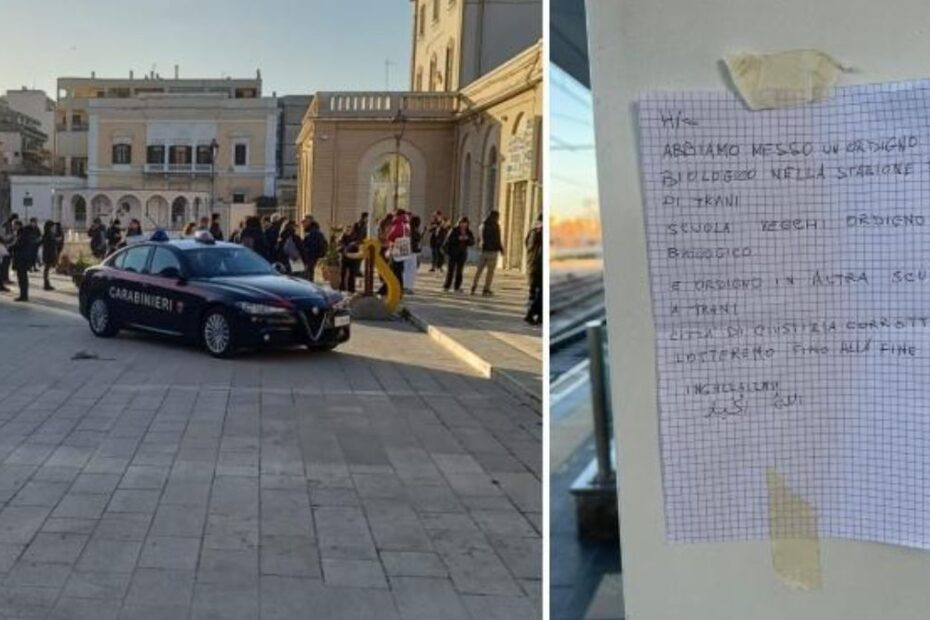 Trani allarme bomba scuole