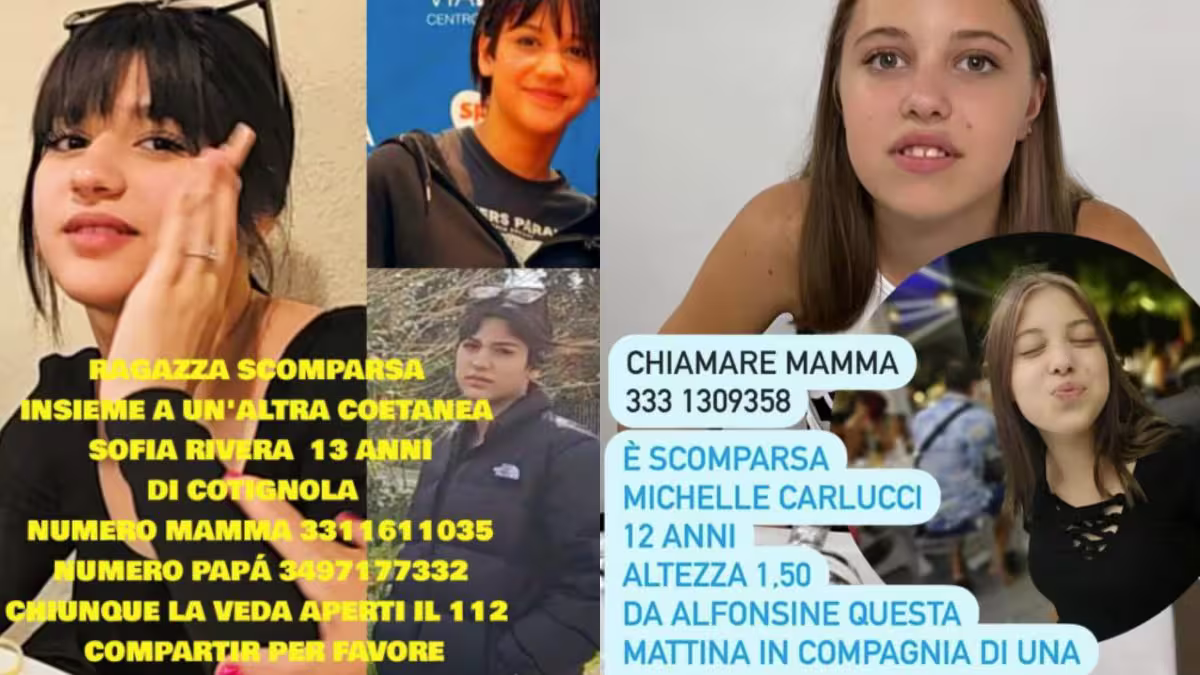 Scappano da scuola per trovare un’amica, Michelle e Sofia scomparse nel nulla