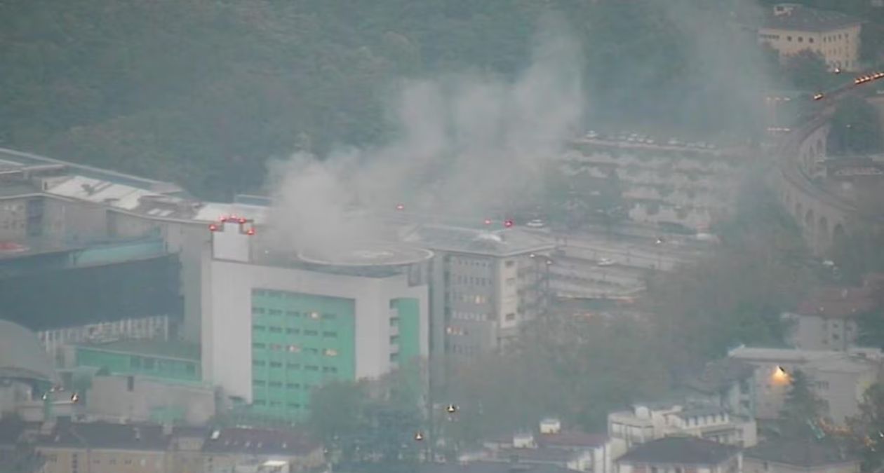 Paura a Trento: incendio all’ospedale Santa Chiara, fiamme e fumo: intervengono i vigili