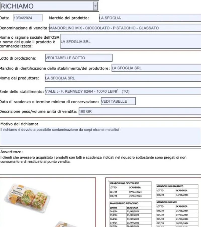 Schegge di metallo nei biscotti, la nota catena di supermercati lancia l’allarme. Marchio e lotti richiamati