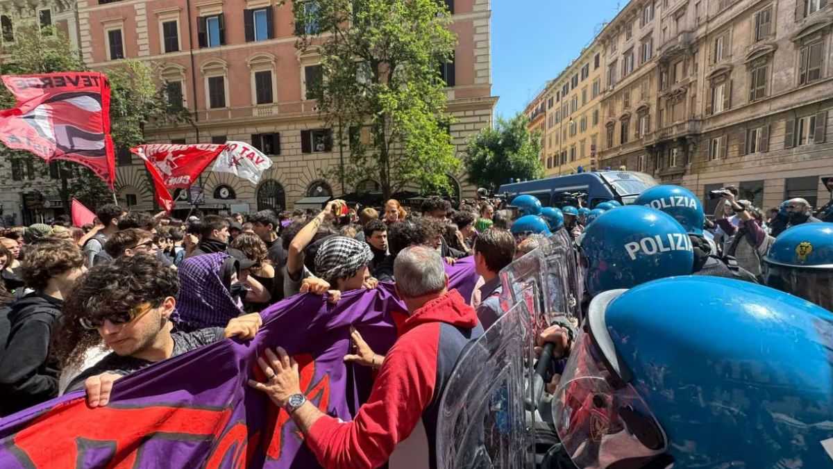 Roma scontri corteo Natalità