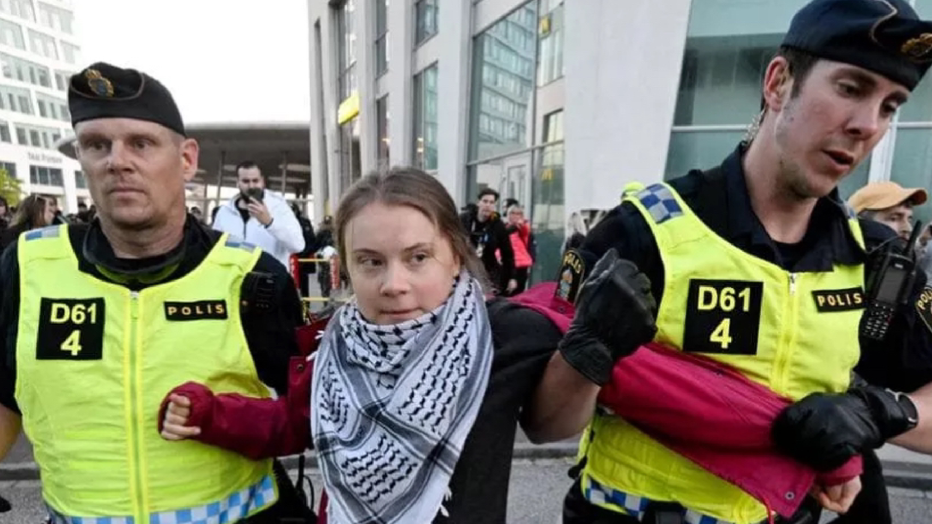 Eurovision, tra i manifestanti filo palestinesi anche Greta Thunberg