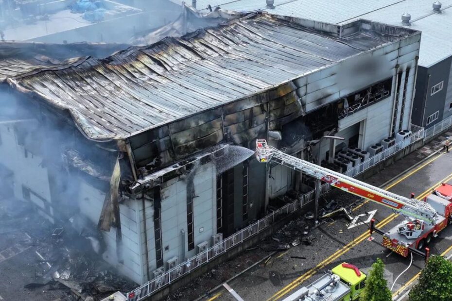 Corea Sud incendio fabbrica