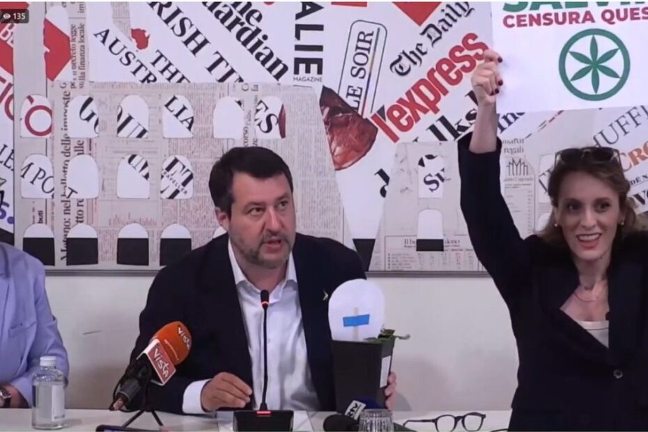 Salvini intervista interrotta cannabis