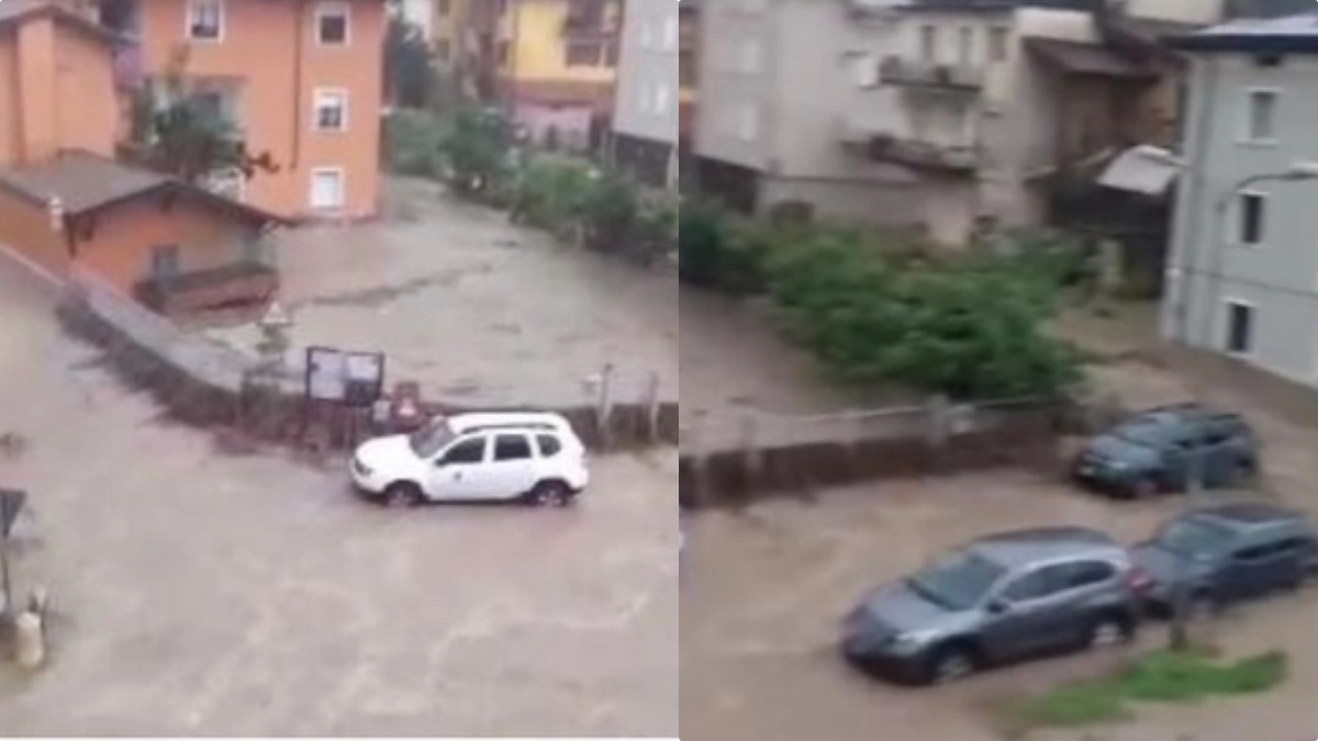 Maltempo nel bresciano, un fiume di fango in Valsabbia: esonda il Chiese