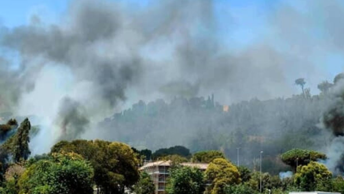 Roma incendi città giudiziaria
