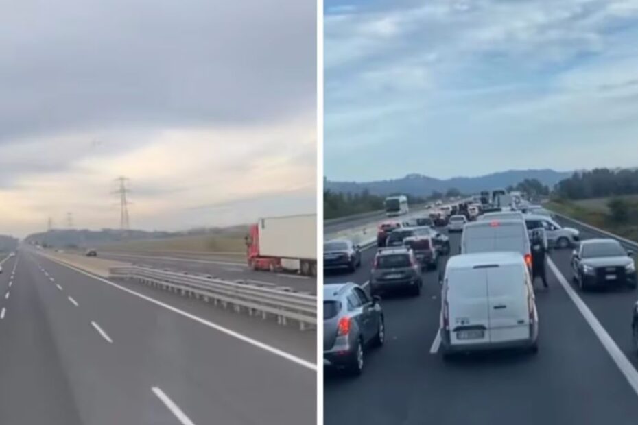 incidente A1 auto contromano