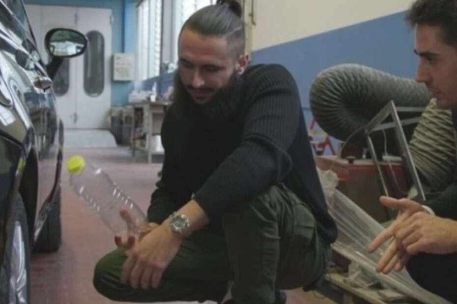tecnica della bottiglia di plastica