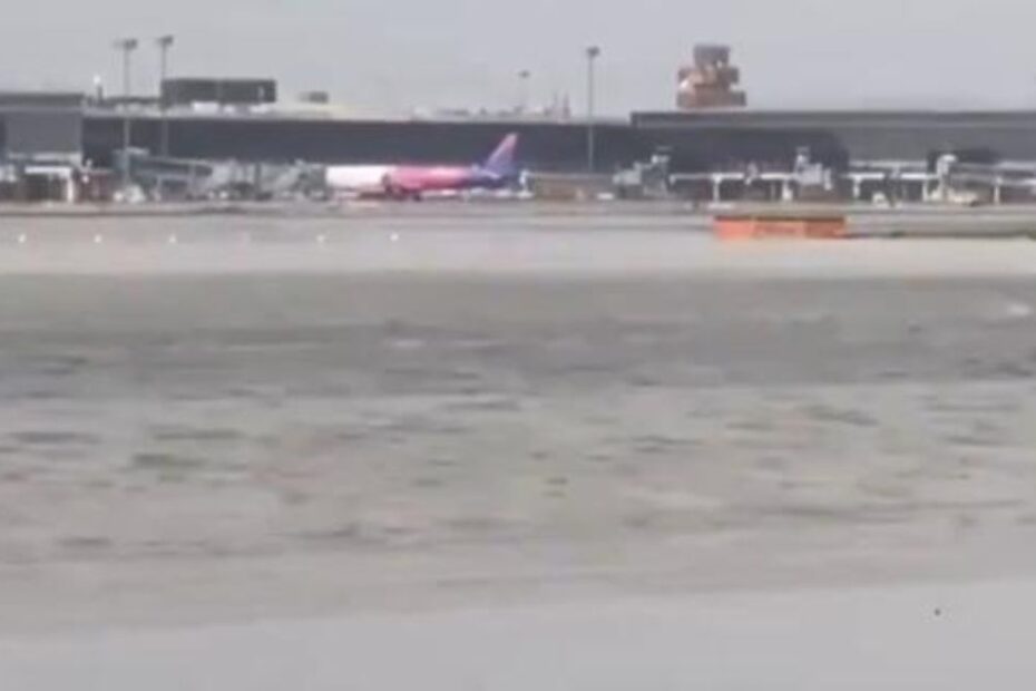 alluvione Spagna Barcellona aeroporto