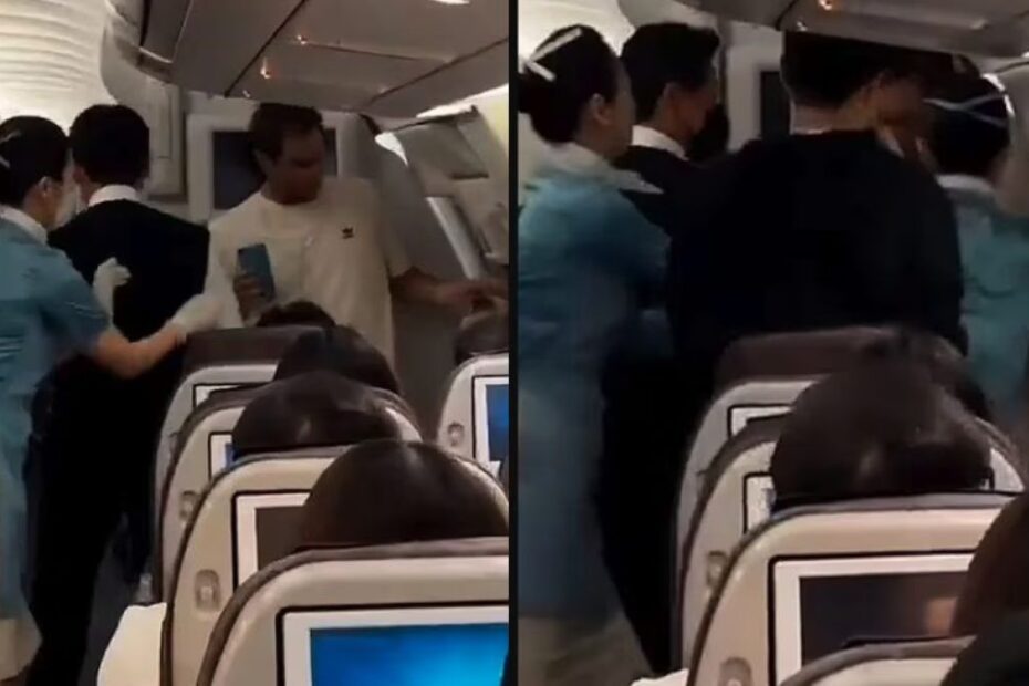 tenta aprire portellone aereo