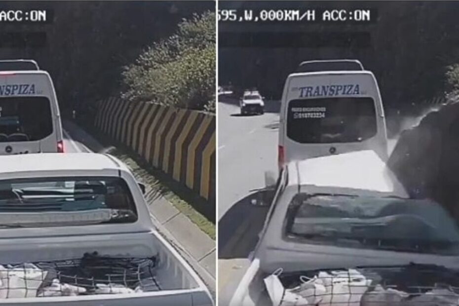 Perù masso precipita auto