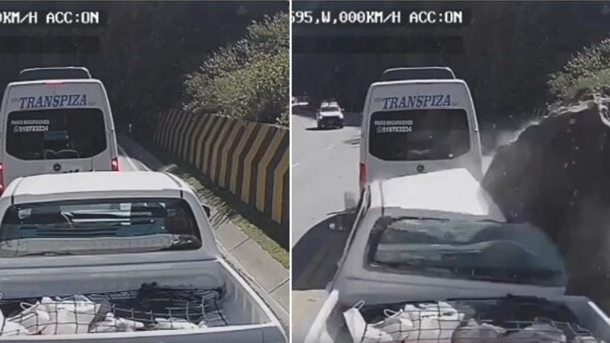 Perù masso precipita auto