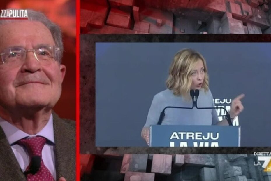 Piazzapulita Prodi Meloni questa