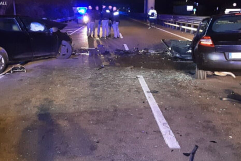 contromano statale Cagliari frontale