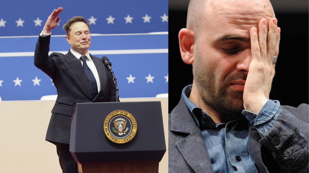 Musk saluto romano Saviano