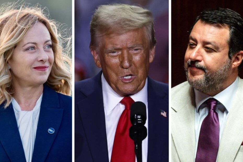 Salvini rincorre Trump Meloni
