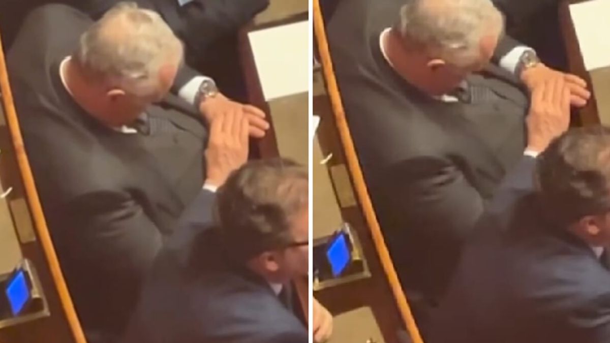 Lotito dorme Senato Meloni