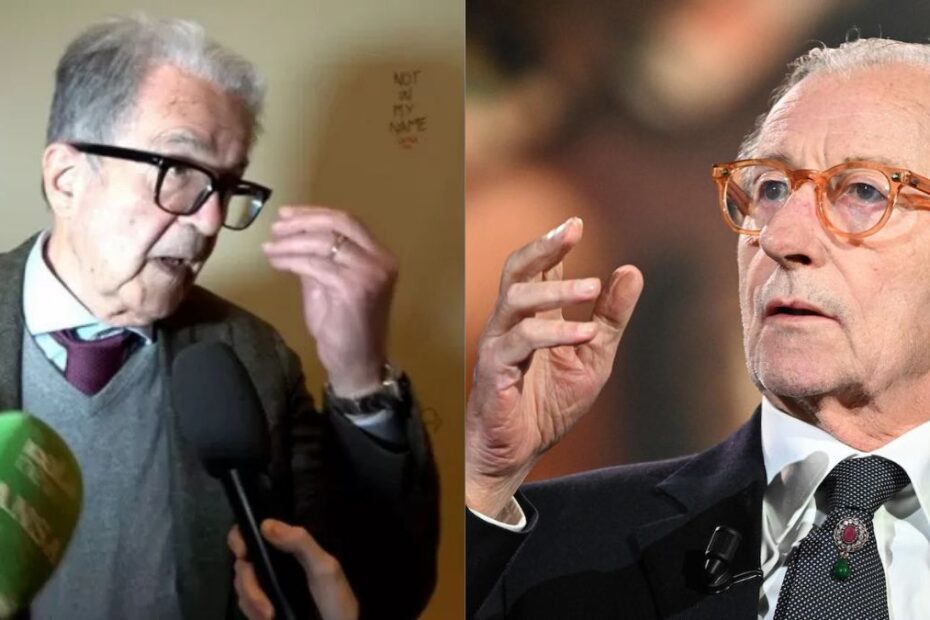 Prodi strattona giornalista Feltri