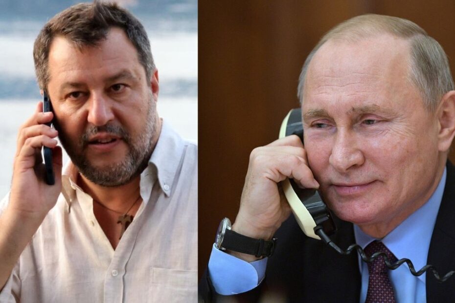 Salvini cellulare Putin Russia