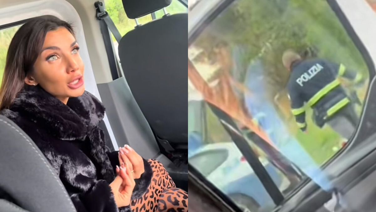 Elettra Lamborghini multata poliziotto