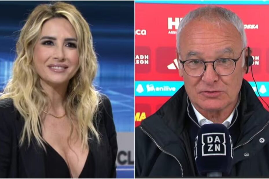 Ranieri corregge conduttrice sbaglia