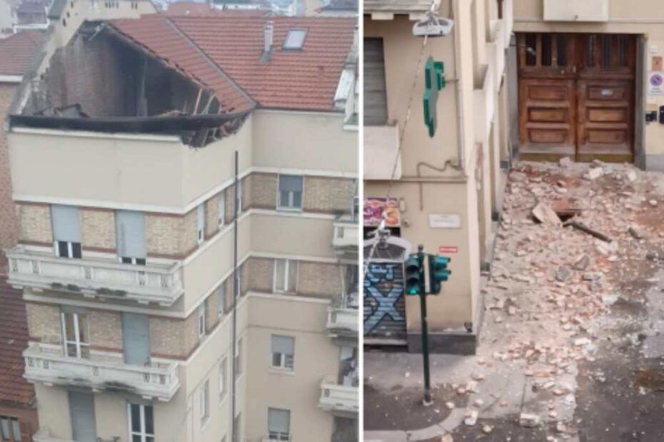 torino crollo tetto oggi