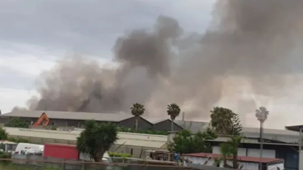 Incendio in Italia, enorme nube di fumo. Aria irrespirabile: “Non aprite le finestre” Incendio in Italia, enorme nube di fumo. Aria irrespirabile: “Non aprite le finestre”