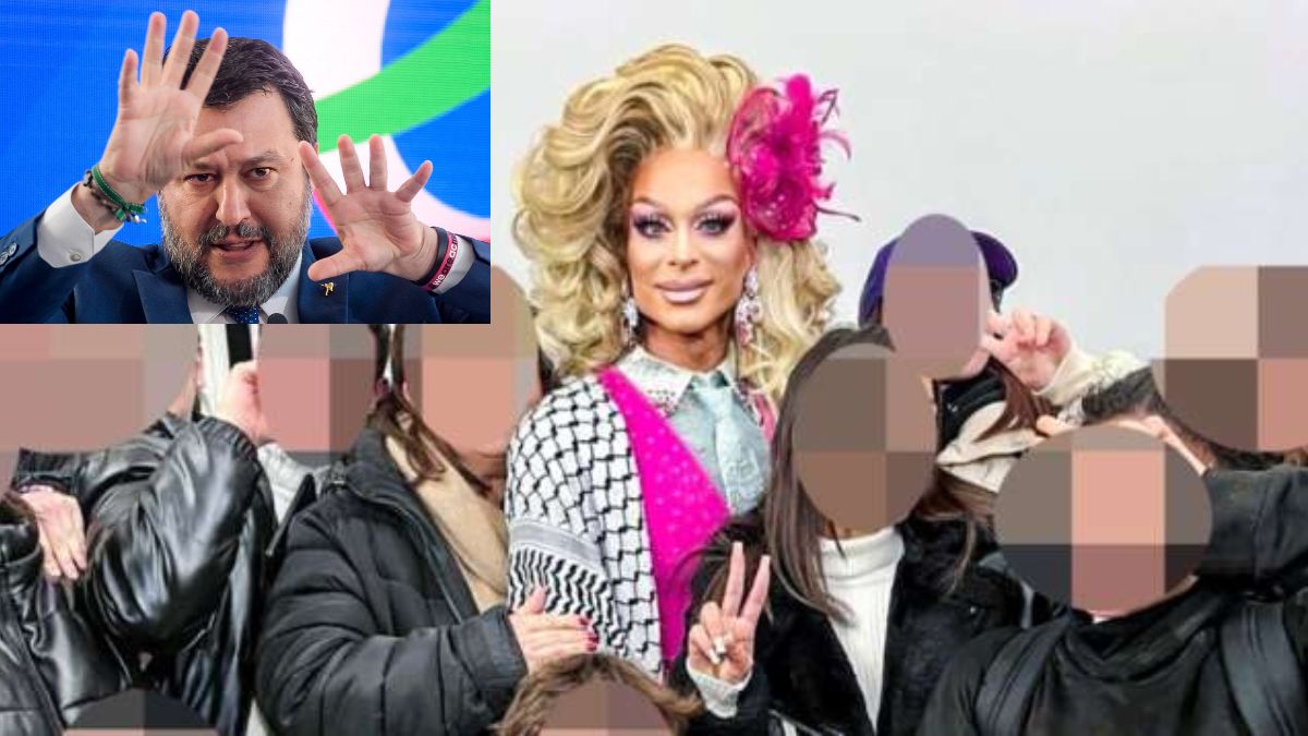 La drag queen Priscilla in un liceo di Acerra per parlare di omofobia e bullismo. La Lega: “Intervenga Valditara”. Lei: “Non mi zittiranno” La drag queen Priscilla in un liceo di Acerra per parlare di omofobia e bullismo. La Lega: “Intervenga Valditara”. Lei: “Non mi zittiranno”