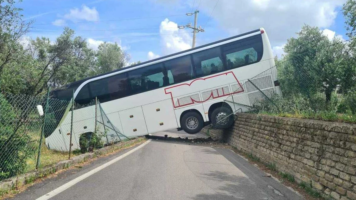 Bus turistico si sfrena e precipita in discesa: cosa è successo