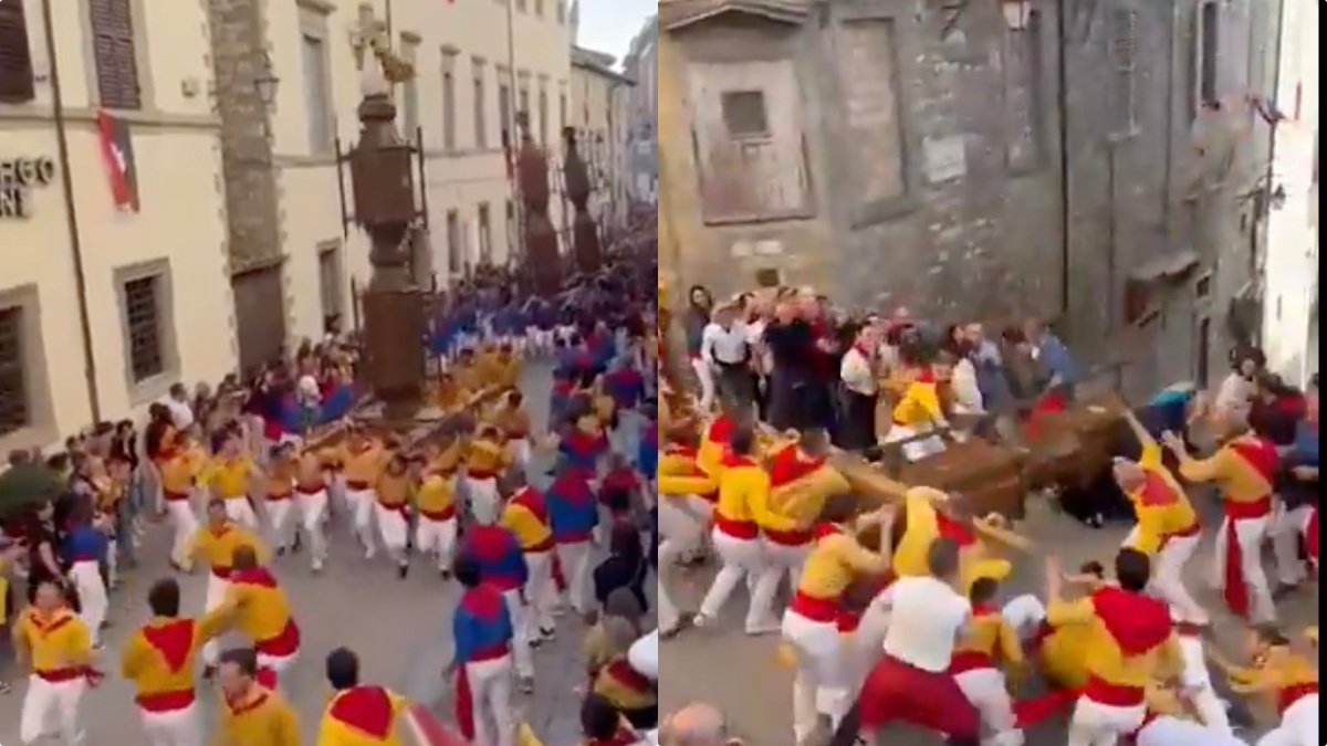 Italia. Dramma alla celebrazione del santo: la statua di 300 kg cade sulla folla Italia. Dramma alla celebrazione del santo: la statua di 300 kg cade sulla folla