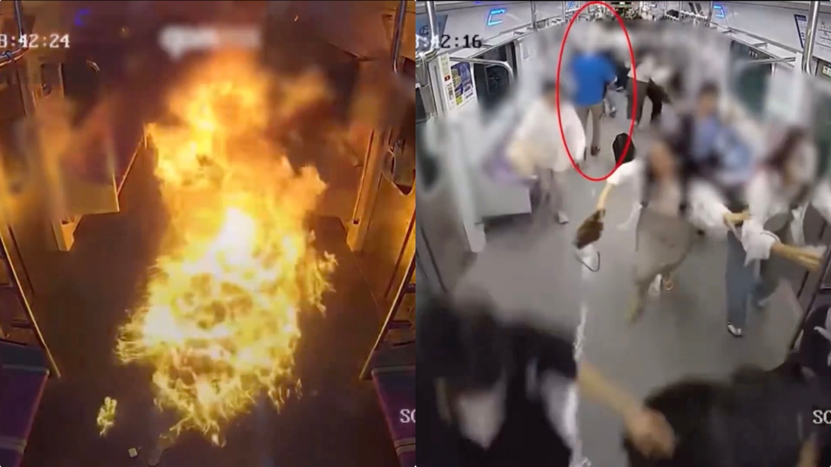 Drammatico, dà fuoco al vagone pieno di gente: scena spaventosa tra le urla Drammatico, dà fuoco al vagone pieno di gente: scena spaventosa tra le urla