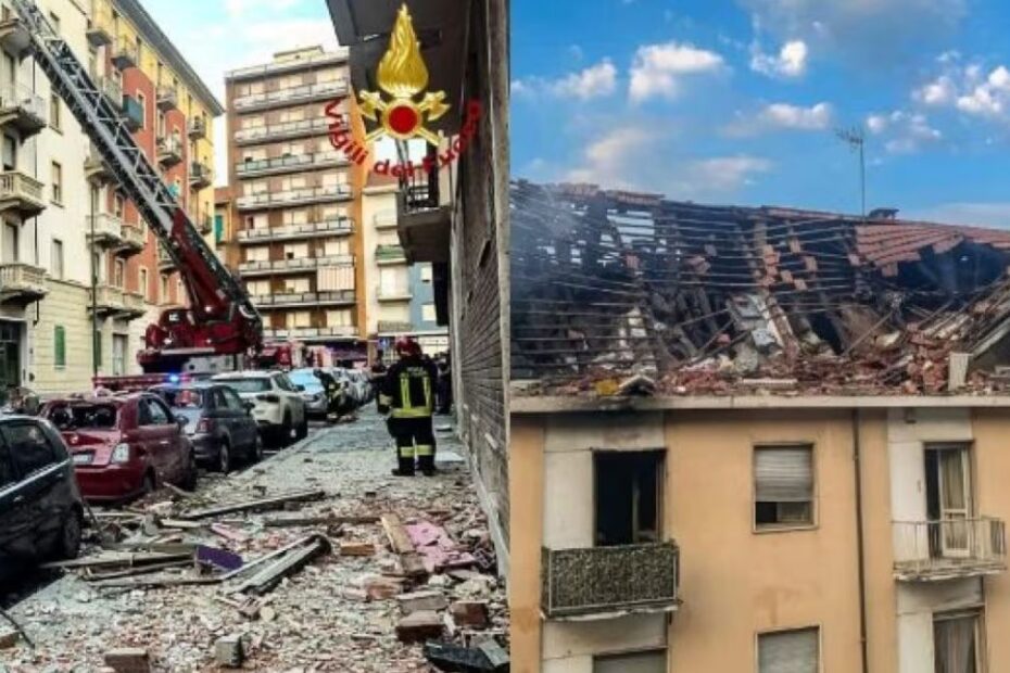 Torino esplosione appartamento feriti